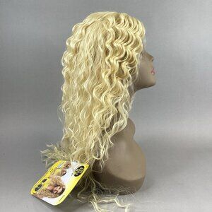Thora Long Wavy #613 Platinum Blonde Premium Synthetic Lace Part Wig